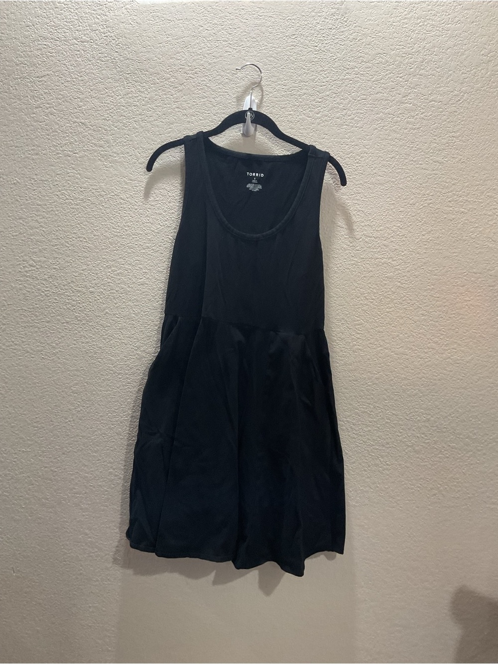 torrid Black Scoop Neck Fit & Flare Tank Mini Dress